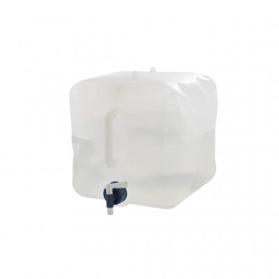 Flexibele, opvouwbare waterkan met handvat.