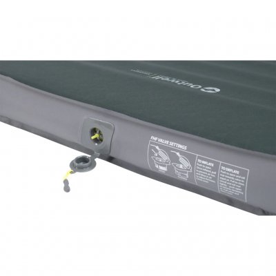 De slaapmat is voorzien van een Outwell Flat High Flow-ventiel dat zeer eenvoudig te gebruiken is en zorgt voor snel opblazen/le