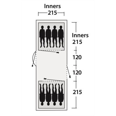 Floorplan Outwell Familyfun 800 Family Tent
