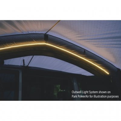 Geïntegreerd Outwell Light System – gepatenteerde verlichting die zorgt voor elegant en efficiënt licht in de tent