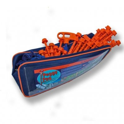 De tentharingen worden geleverd in een tas voor eenvoudig gebruik.