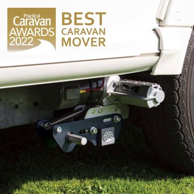 The mover is easily mounted on the caravan.