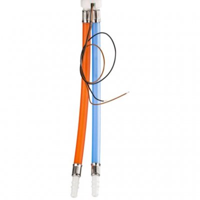 With nylon flex hoses ø 10 mm