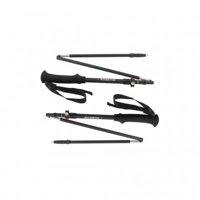 Drie secties zorgen voor een wandelstok met een kleine pakmaat.