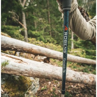 Stevige aluminium wandelstokken van Robens.