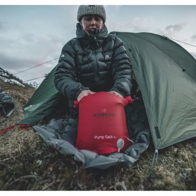 Pompzak van Robens die ook kan worden gebruikt als opbergtas voor uitrusting.