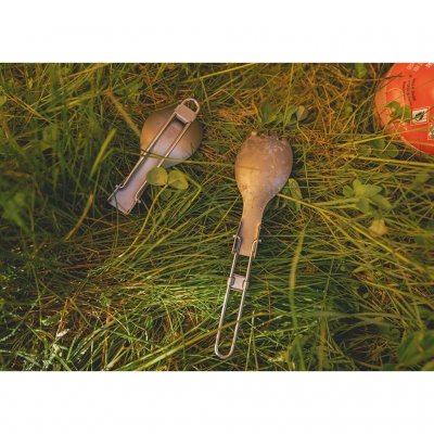 Zeer lichte, opvouwbare spork van titanium van Robens