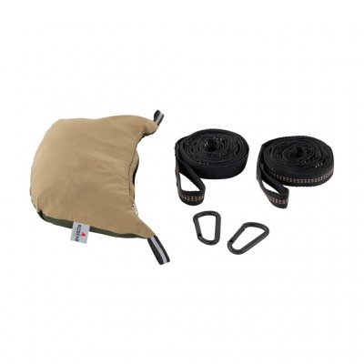 Banden, karabiners en opbergtas inbegrepen.