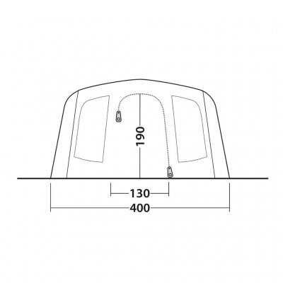Afmetingen van de deur Outwell Sacramento 6 Air