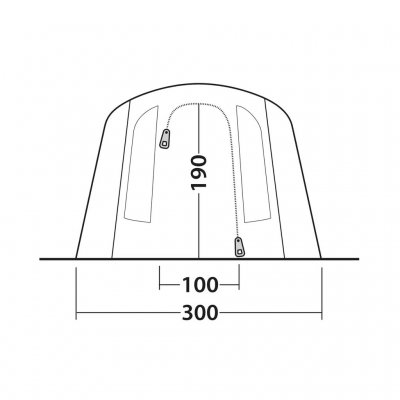 Afmetingen van de deur Outwell Sacramento 4 Air