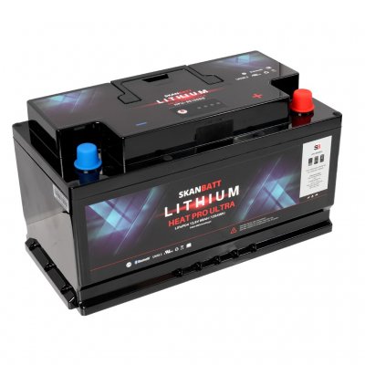 Lithiumbatterij voor caravan, camper en boot met ingebouwd verwarmingssysteem en Bluetooth-verbinding.
