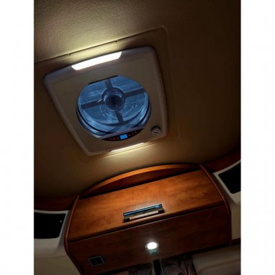 Smart Living Roof Fan from inside the motorhome or caravan.