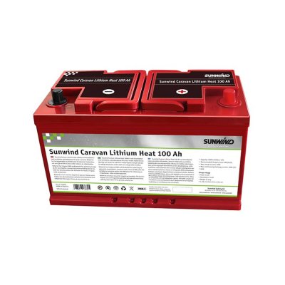 Lithium battery for caravan, motorhome and boat with built-in heating system and blutooth connection.
