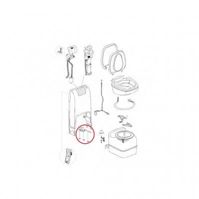 Drawing for Thetford saddle mount C200