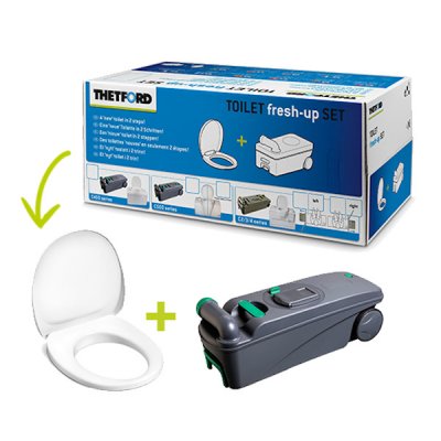 Thetford Toilet Fresh-Up Set C400 is a renovation kit for your caravan or motorhome toilet.