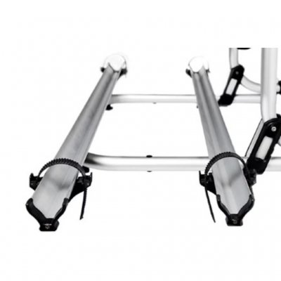 Bicycle rack with space for two bicycles.