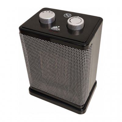 Vanheim Eldur ventilatorkachel voor tent of voortent. Kleine, handzame thermostatisch geregelde ventilatorkachel met twee warmte