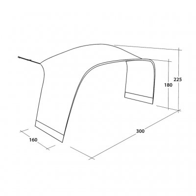 Dimensions of the Outwell Wakefield L Connector