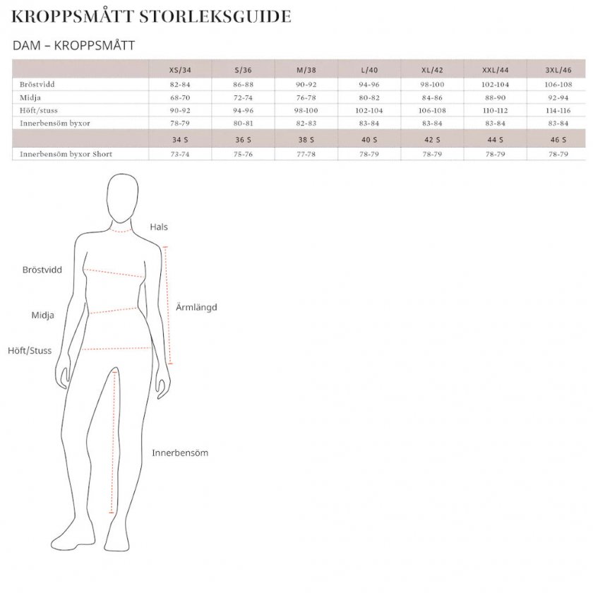 Pinewood Maattabel Heren